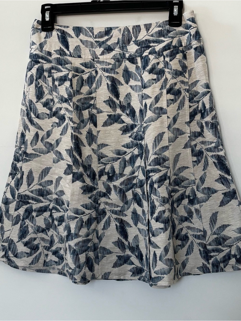 Ann Taylor Blue Leaf A-Line Skirt